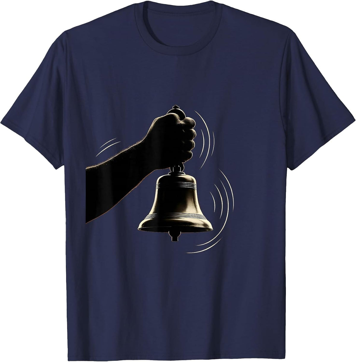 1st Grade Teacher Old School Bell Illustration T-Shirt - Navy Blue