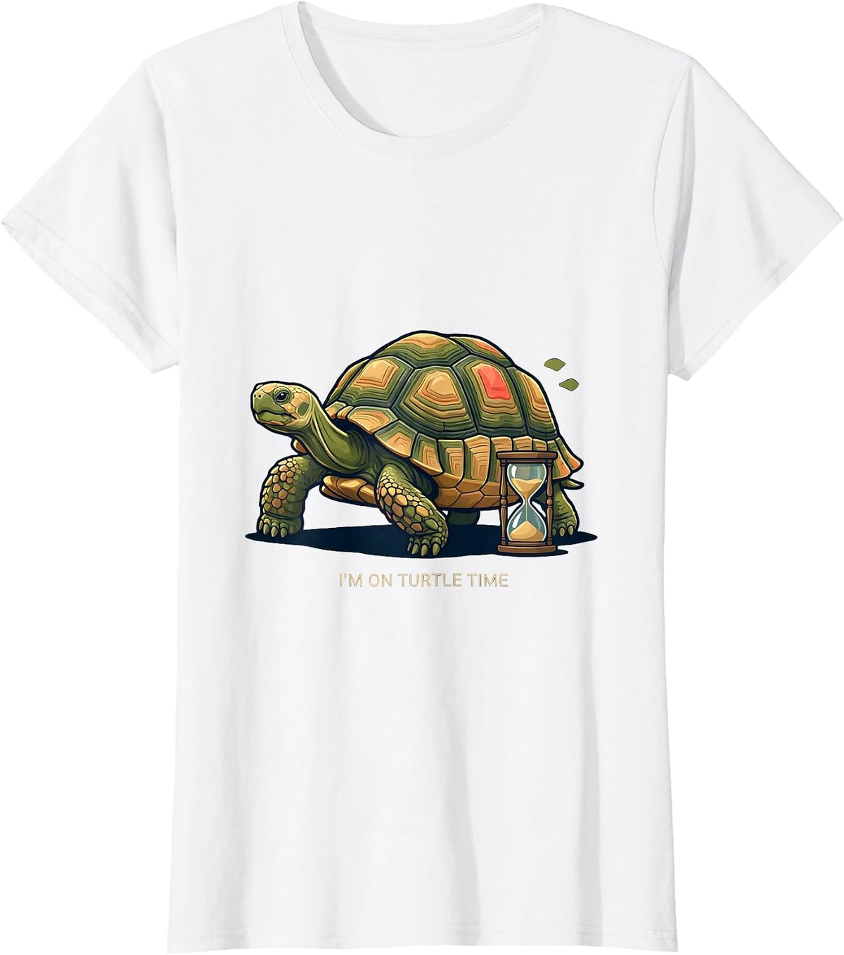 Women's I’m On Turtle Time Funny Turtle Lover Gift Tortoise Humor T-Shirt - White
