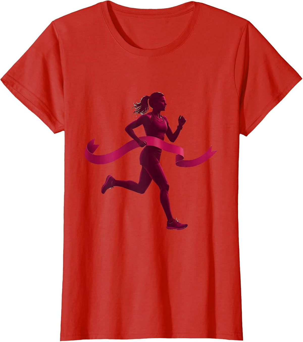 Labor Day Marathon Finish Line Runner Graphic T-Shirt - Red