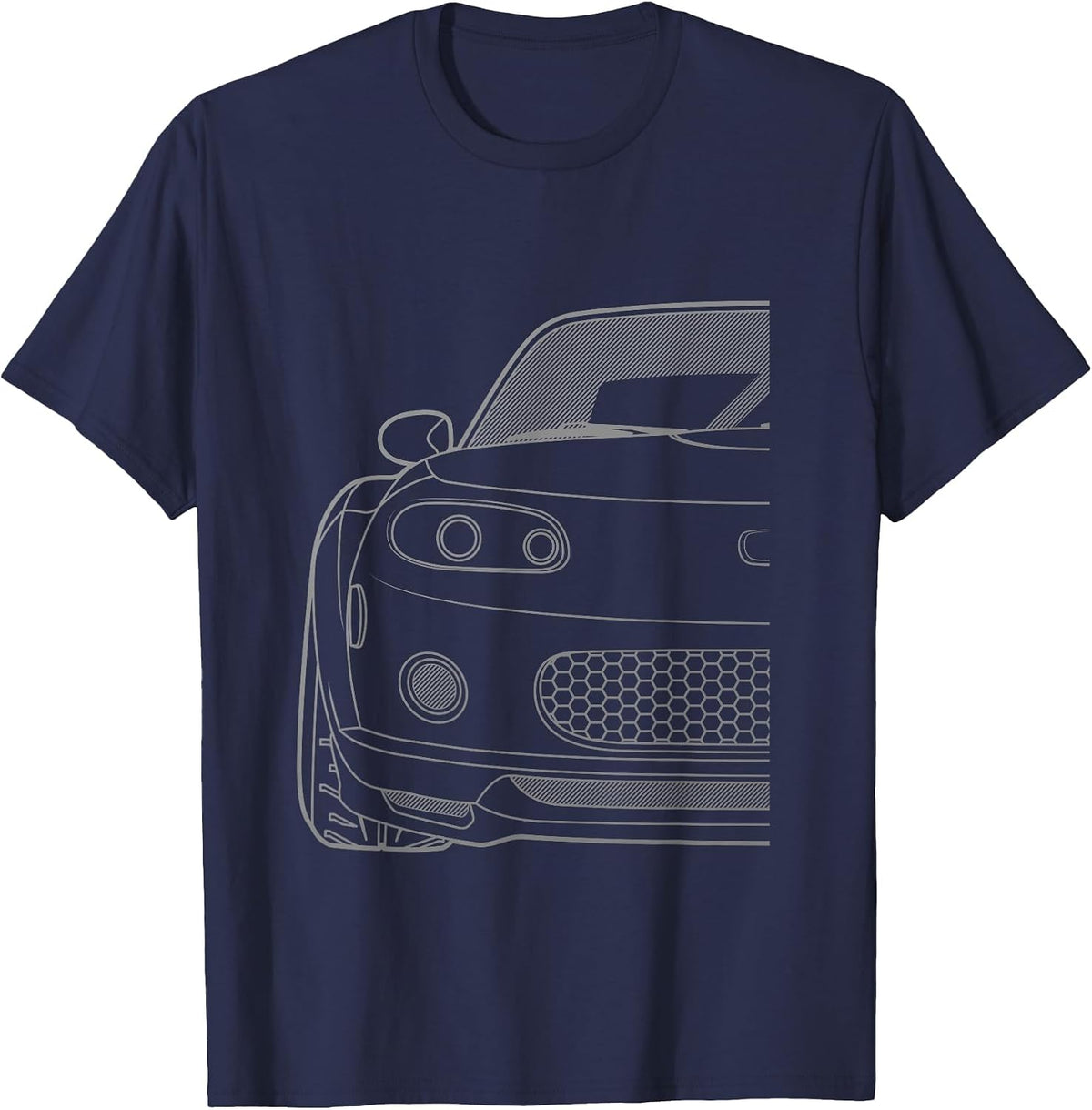 Roadster NC Series Racing Style Gray Tshirt T-Shirt - Navy Blue