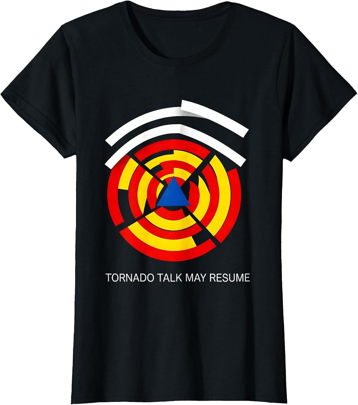 Tornado Talk May Resume Bauhaus Modernist Storm Chaser T-Shirt - Black