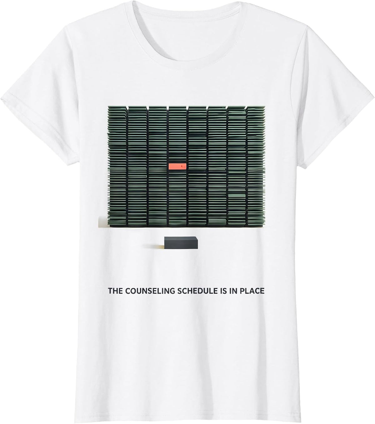 Women's The Counseling Schedule Is In Place Groovy School Counselor T-Shirt - White