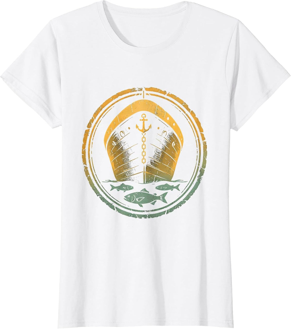 Underwater Ship Hull Ocean Cruise Graphic T-Shirt - White