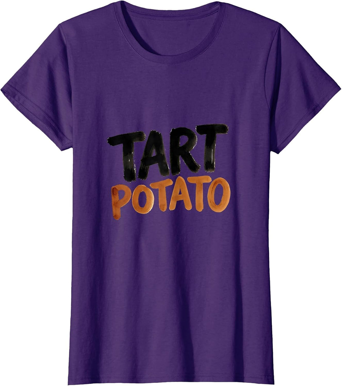 Women's Tart Potato Funny Couples Thanksgiving Matching T-Shirt - Purple