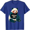 PEDS RN Cute Panda Cub Pediatric Nurse NICU PICU T-Shirt - Royal Blue