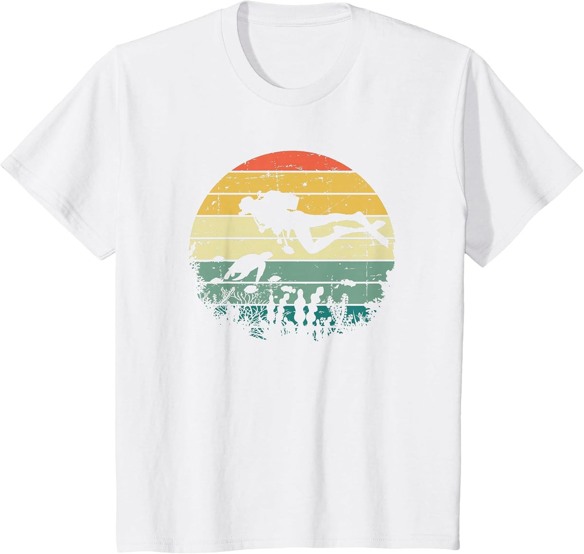Funny Vintage Scuba Diving Dive Diver T-Shirt - White