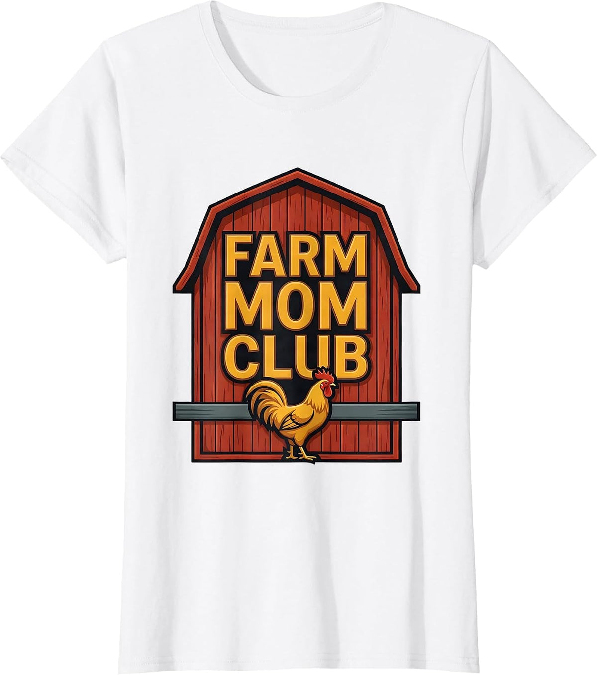 Women's Farm Mom Club Funny Mom Grandma Mother Day Gift T-Shirt - White