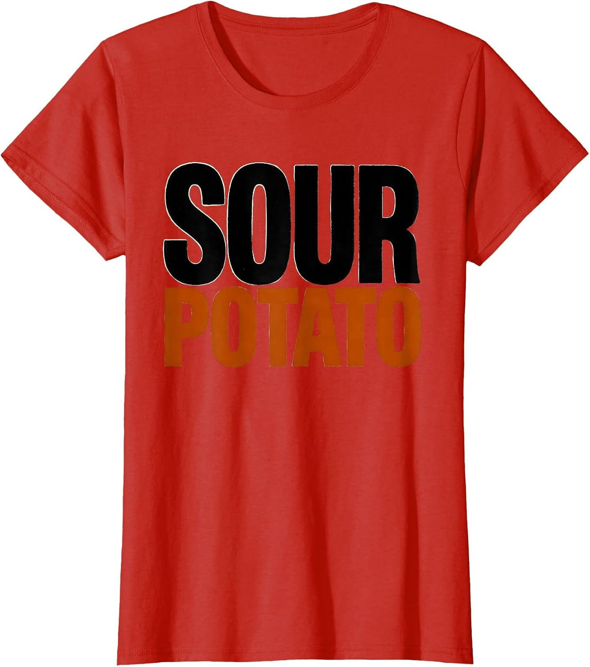 Women's Sour Potato Funny Grouchy Potato Sweet Potato Couple T-Shirt - Red