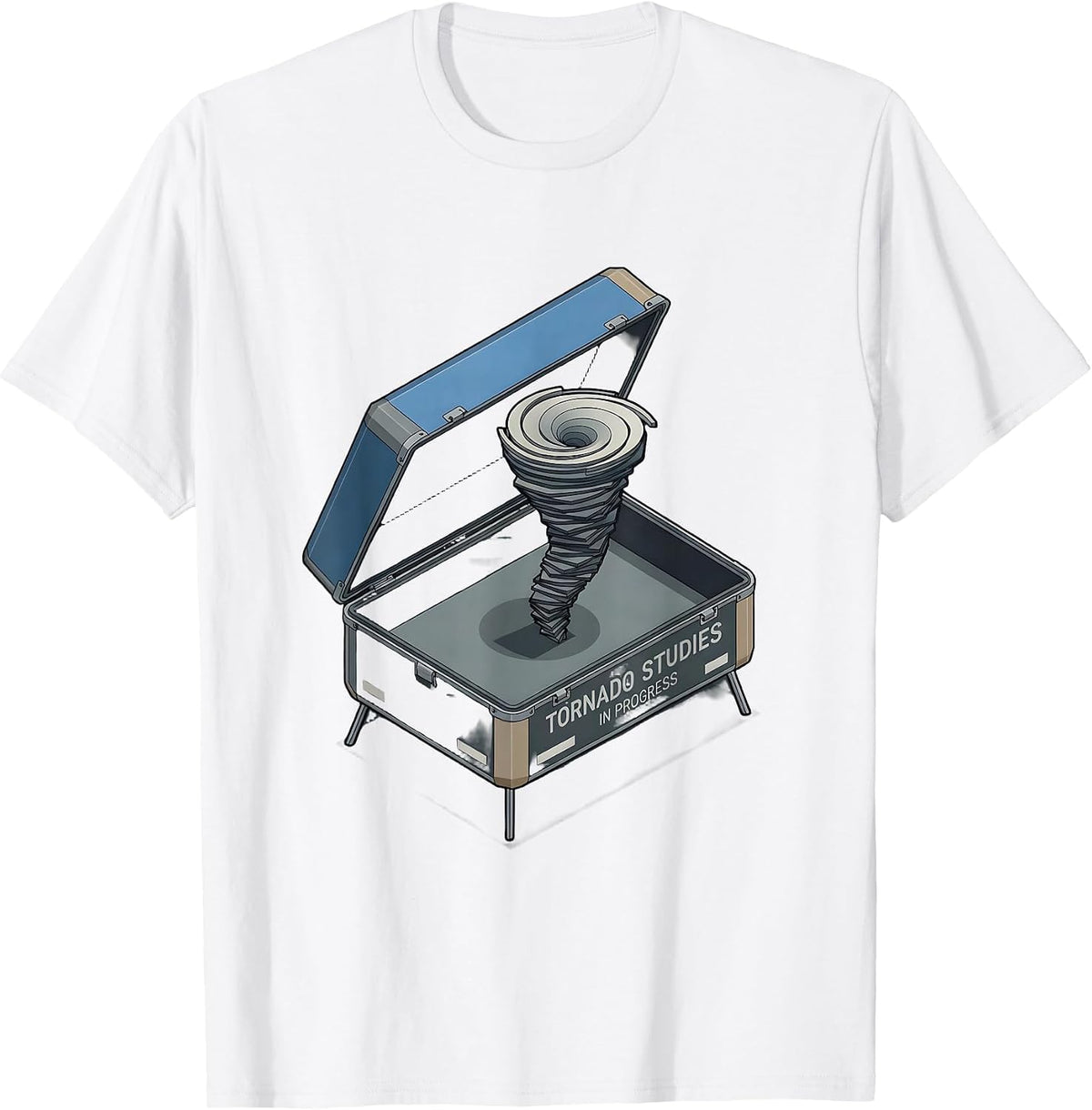 Men's Tornado Studies In Progress Funny Storm Chaser Meteorology T-Shirt - White