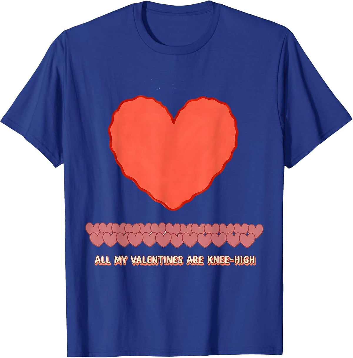 Men's All My Valentines Are Knee-High Funny Teacher Valentine Day T-Shirt - Royal Blue