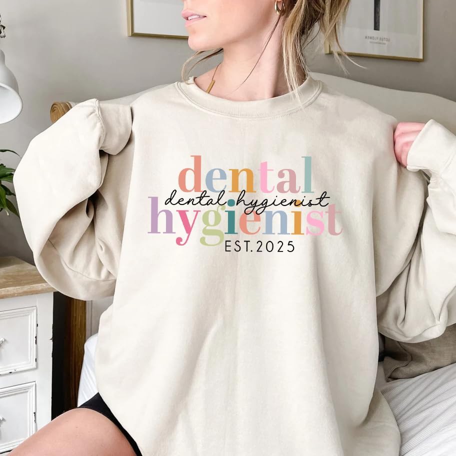 Custom Dental Hygienist Sweatshirt, Personalized Dental Hygienist Shirt, Gifts for Dentist, RDH, Graduation Gifts - size