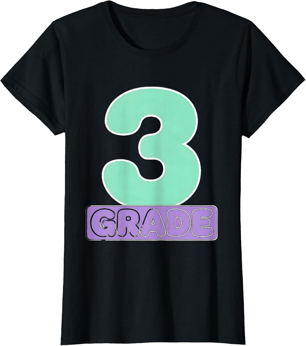 Third Grade Cute Teacher Back to School T-Shirt - Black