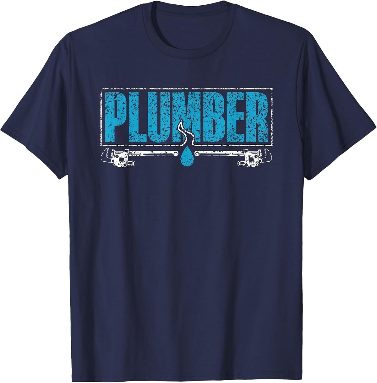 Plumber Plumbers Pipefitter Plumbing Pipe T-Shirt - Navy Blue