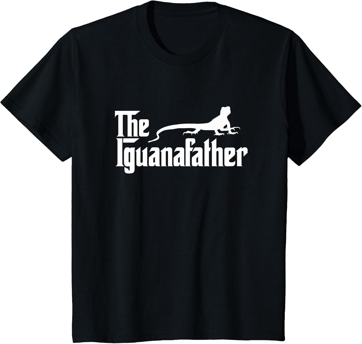 Iguana Father Lizard | Iguana Dad Funny Mens T-Shirt - Black