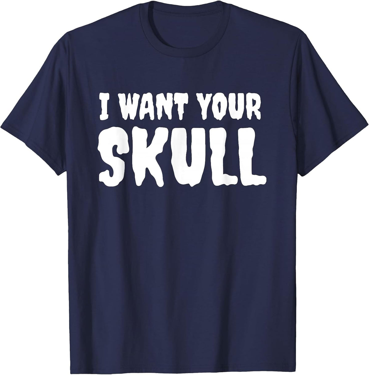 Pastel Goth Punk Misfit I Want Your Skull T Shirt T-Shirt - Navy Blue