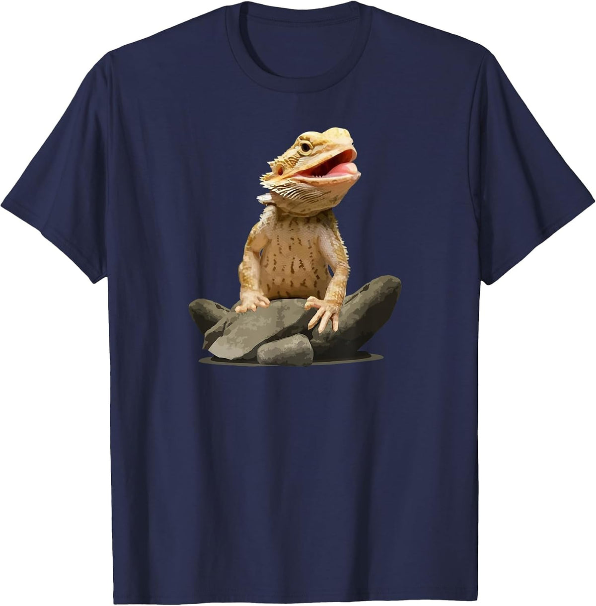 Bearded Dragon Shirt Youth Gecko Lizard Animal T-Shirt - Navy Blue