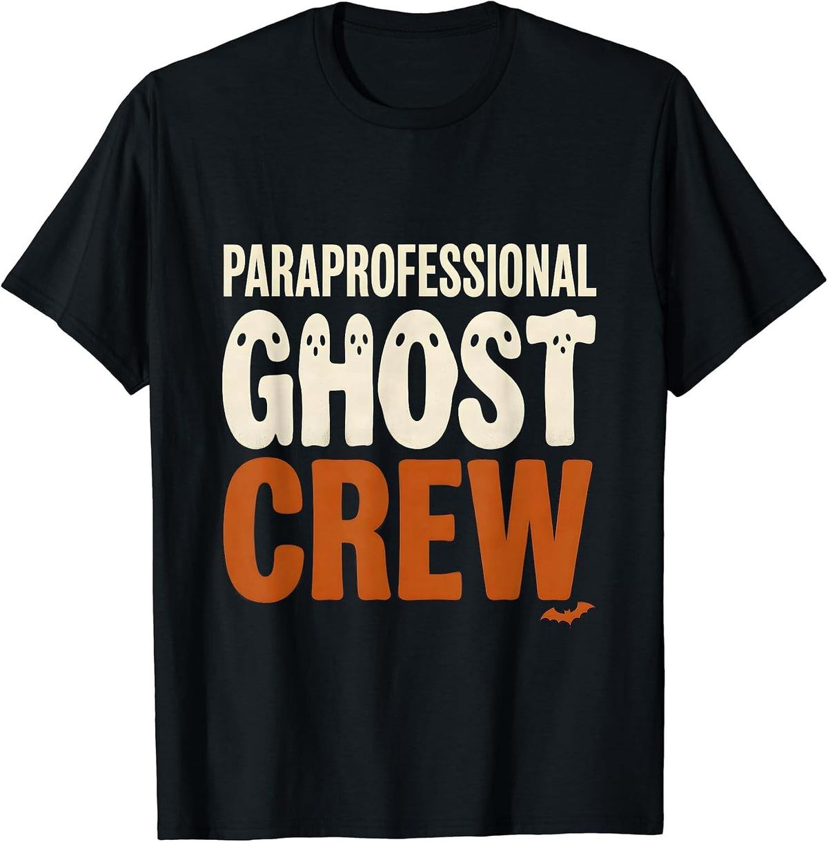 Men's Paraprofessional Ghost Crew Funny Para Normal Activities T-Shirt - Black