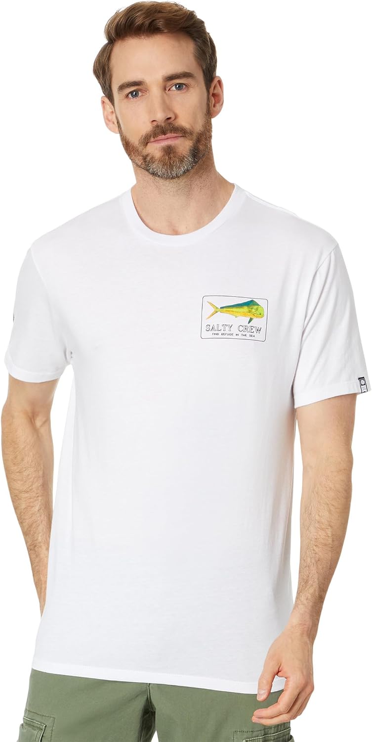 Salty Crew Men's Golden Mahi Premium Short Sleeve Tee - White
