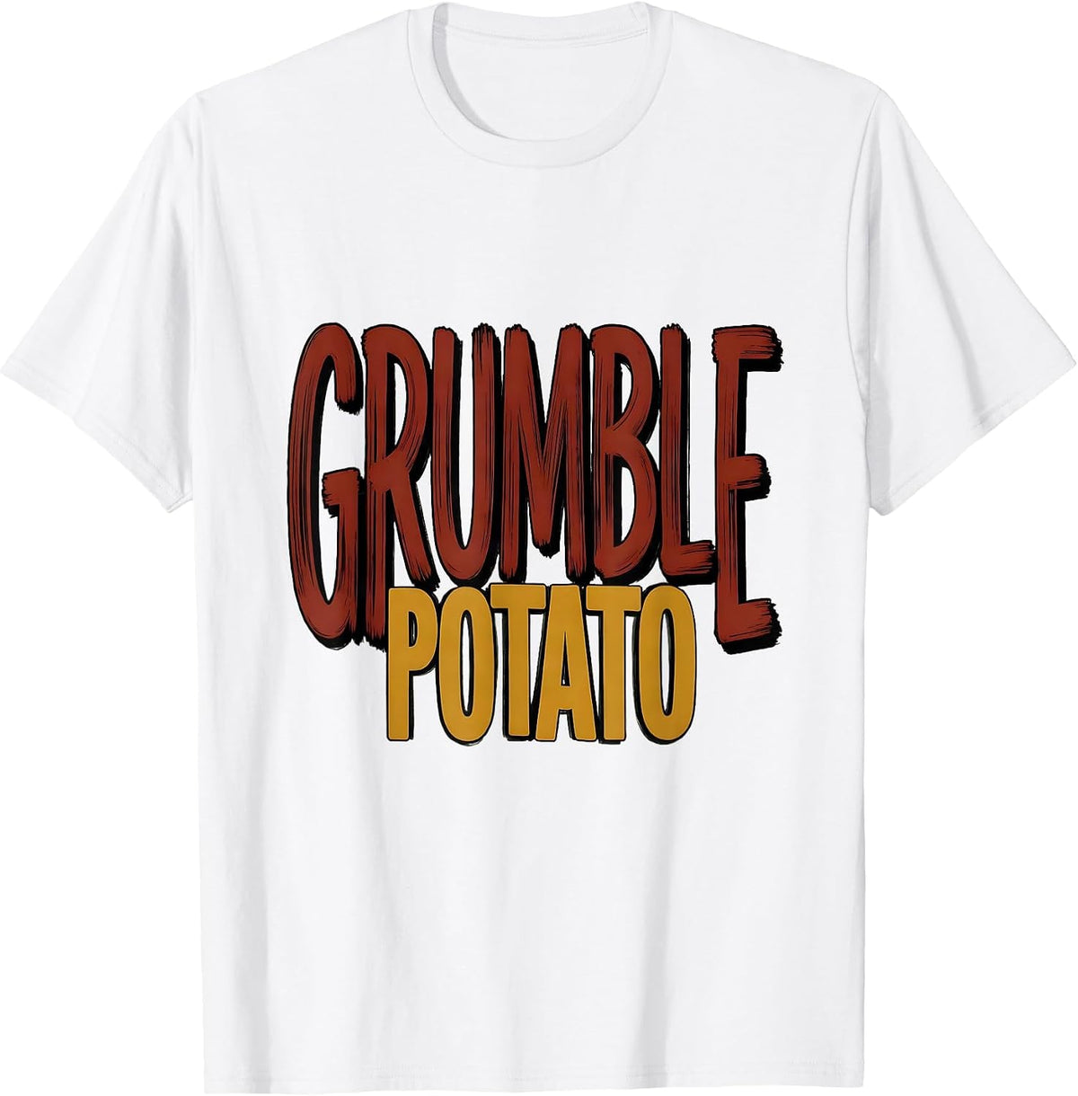 Men's Grumble Potato Funny Sweet Potato Grouchy Potato Couple T-Shirt - White