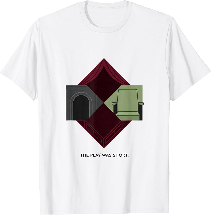 Men's The Play Was Short Dark Humor Abraham Lincoln Ford's Theatre T-Shirt - White