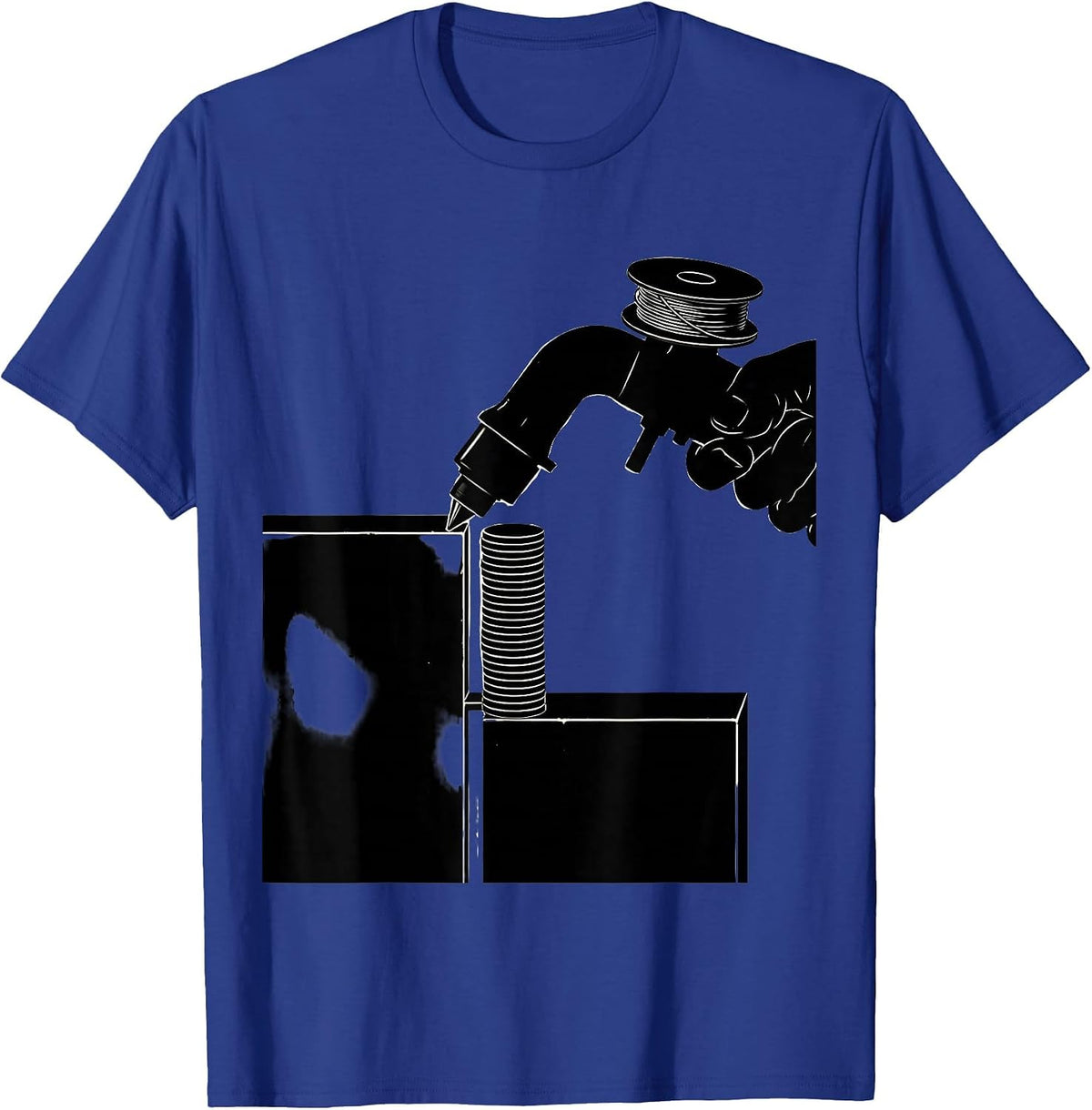 Men's MIG Torch Welding Seam Funny Metal Worker Gift T-Shirt - Royal Blue