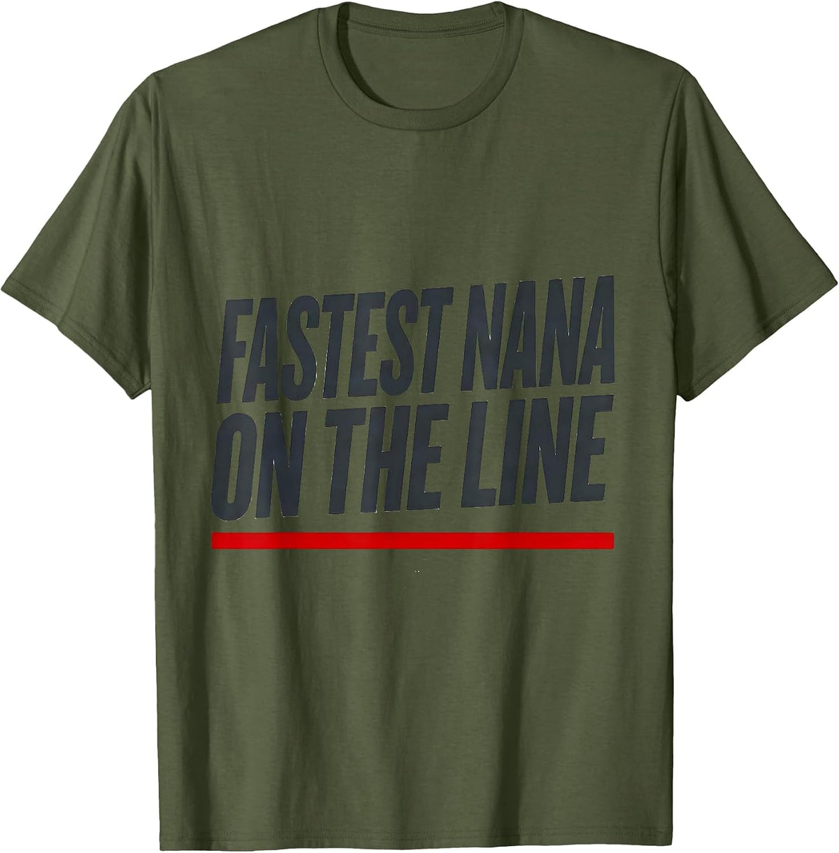 Men's Fastest Nana On The Line Patriotic RC Car Racing Hobbyist T-Shirt - Olive Green
