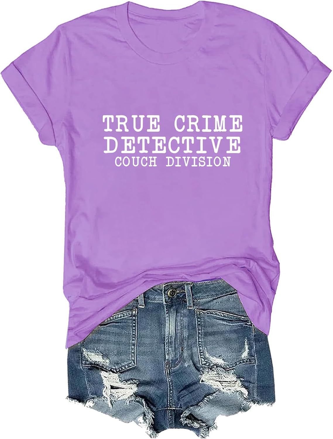 True Crime Detective Couch Division Shirt Detective Humor T-Shirt Funny Tee - Purple
