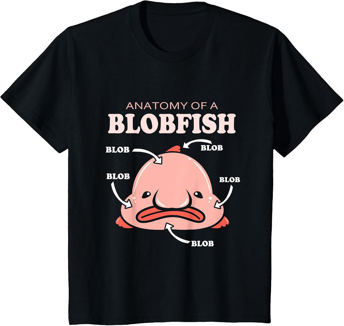 Anatomy of A Blobfish T-Shirt - Black