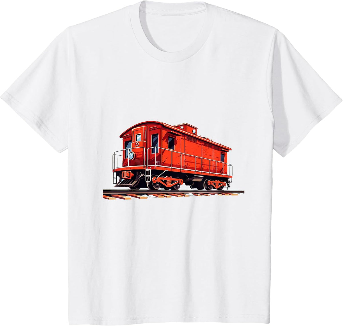 Funny Railroad Caboose for Rail and Railways Lovers T-Shirt - White