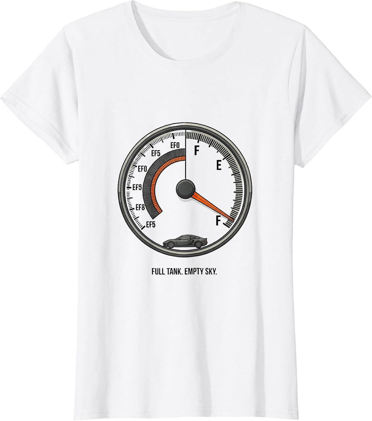 Women's Full Tank. Empty Sky Editorial Conceptual Storm Chaser T-Shirt - White