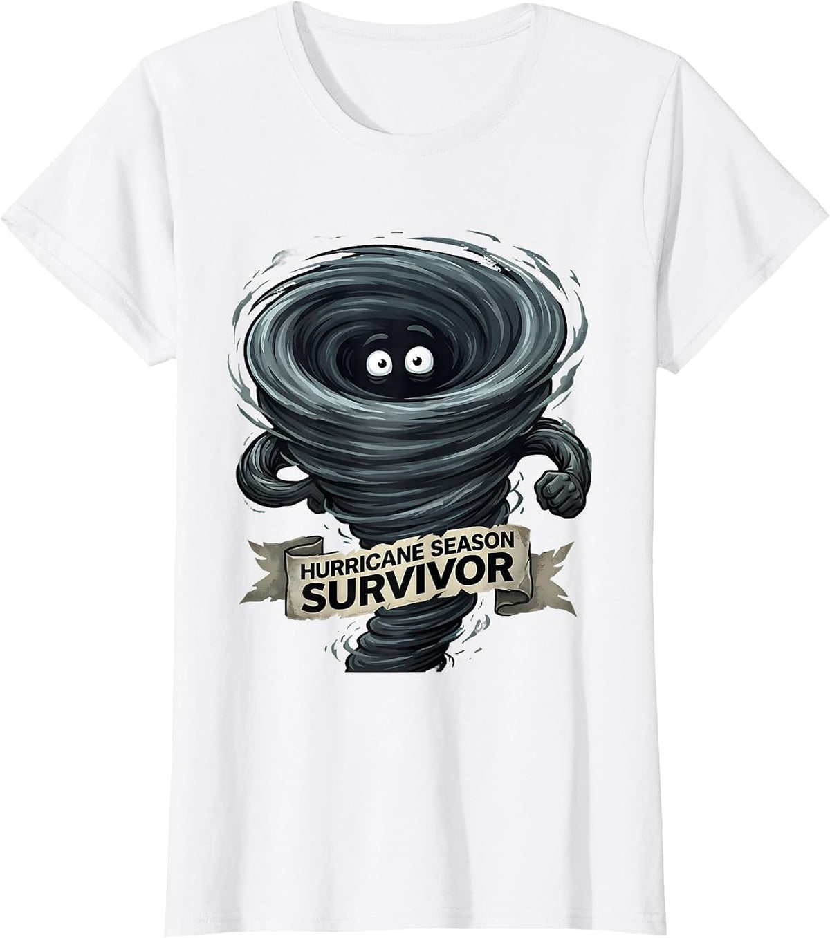 Florida Hurricane Season Survivor Graphic Design T-Shirt - White