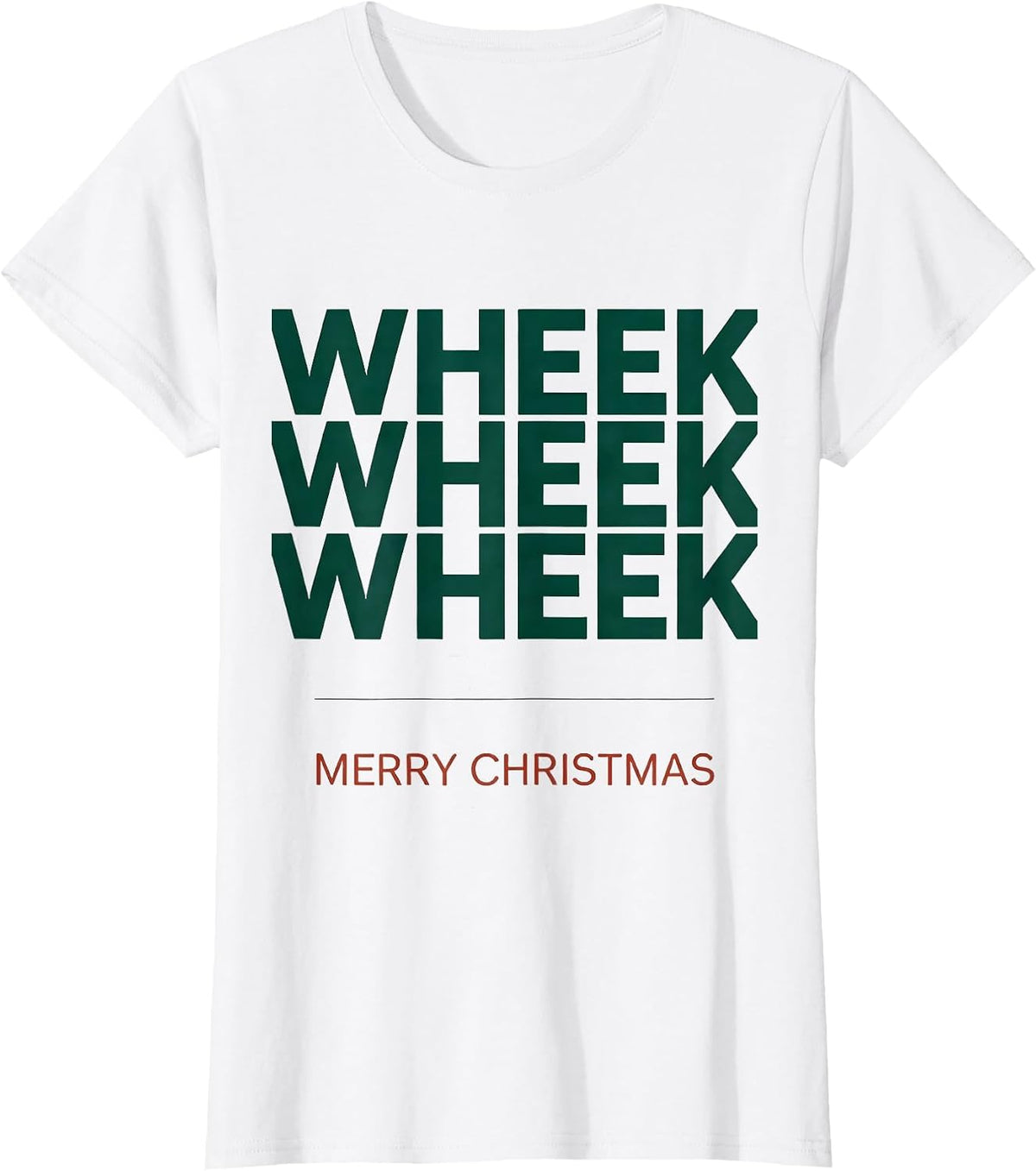Women's Wheek Wheek Wheek Merry Christmas Funny Guinea Pig Pet Lover T-Shirt - White