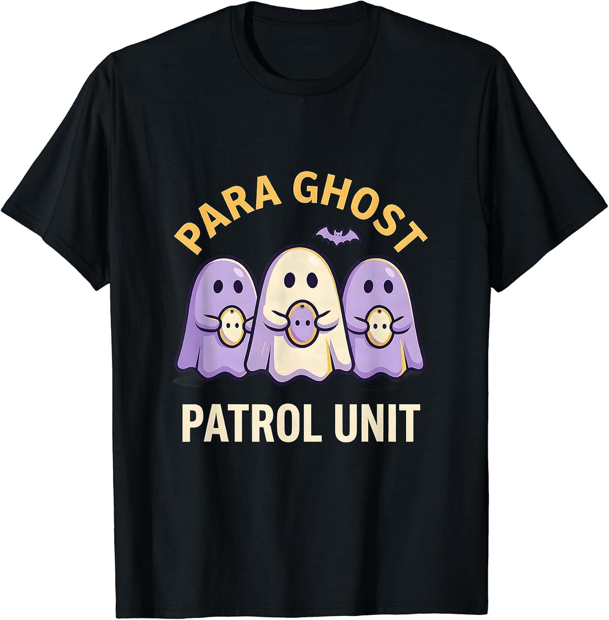 Men's Para Ghost Patrol Unit Funny Paraprofessional Halloween T-Shirt - Black