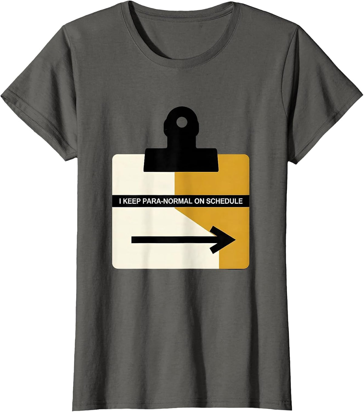 Women's I Keep Para-Normal On Schedule Funny Paraprofessional School T-Shirt - Asphalt Grey