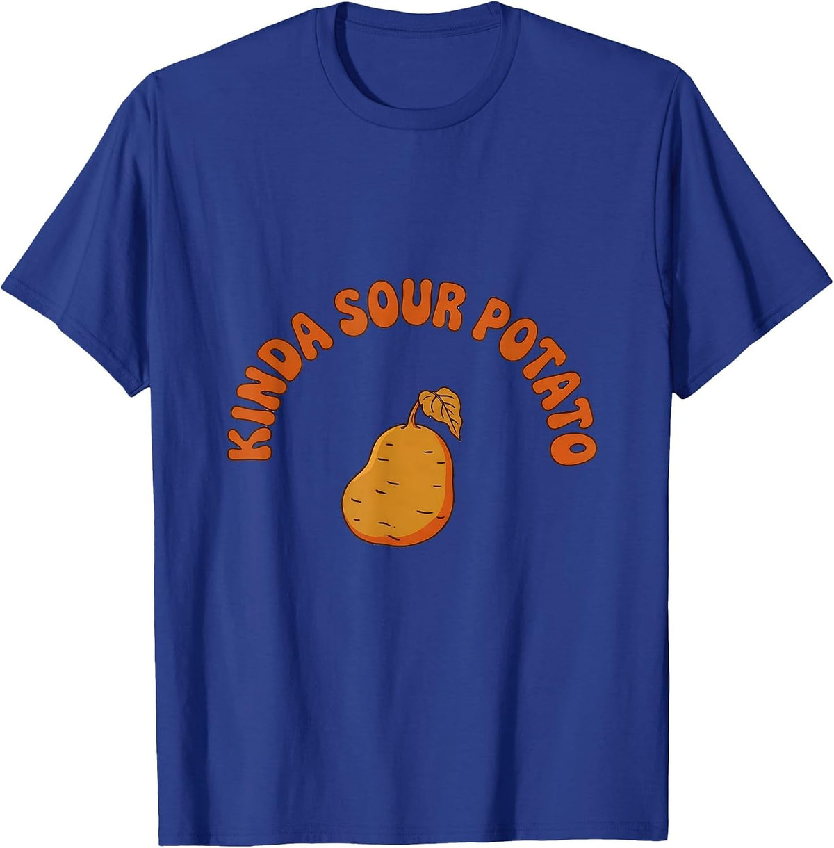 Kinda Sour Potato Retro 70s Funny Couple Thanksgiving T-Shirt - Royal Blue