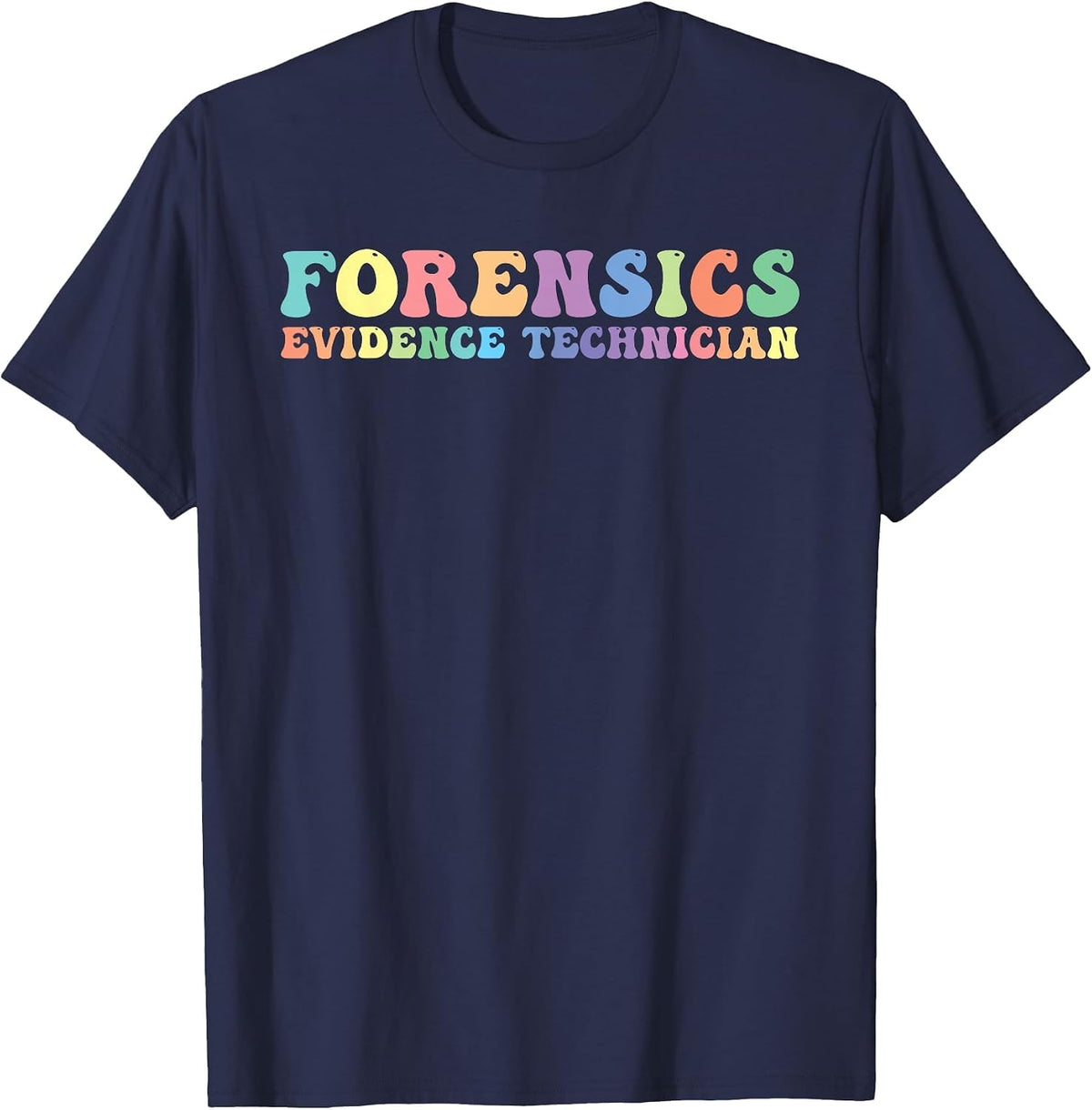 Forensics Evidence Technician Investigator T-Shirt - Navy Blue