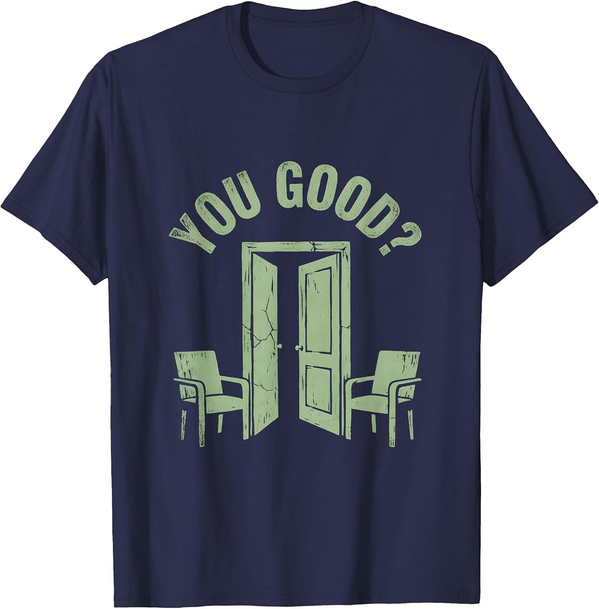 You Good? Vintage Boho School Counselor Mental Health T-Shirt - Navy Blue