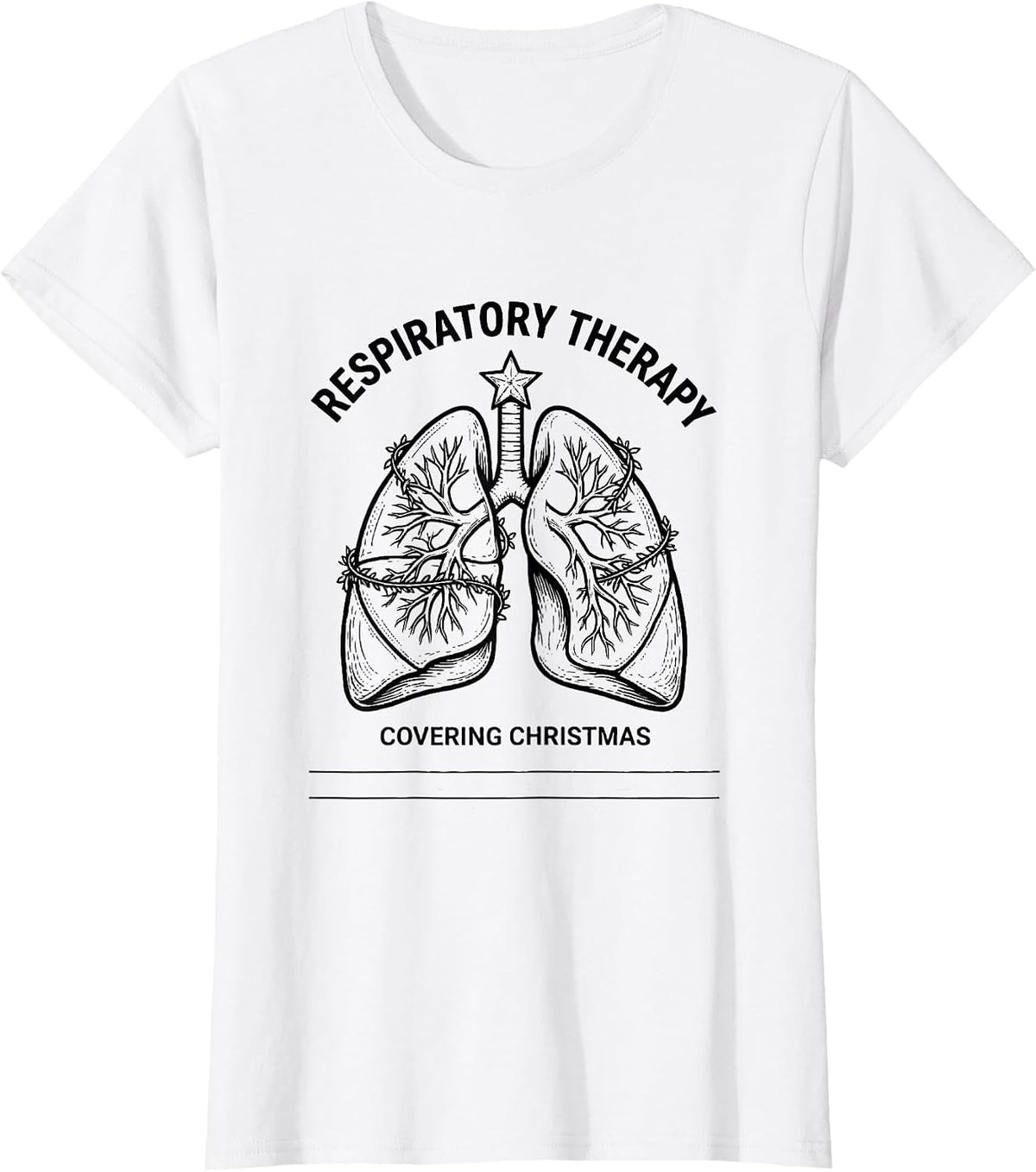 Respiratory Therapy, Covering Christmas Funny Respiratory T-Shirt - White