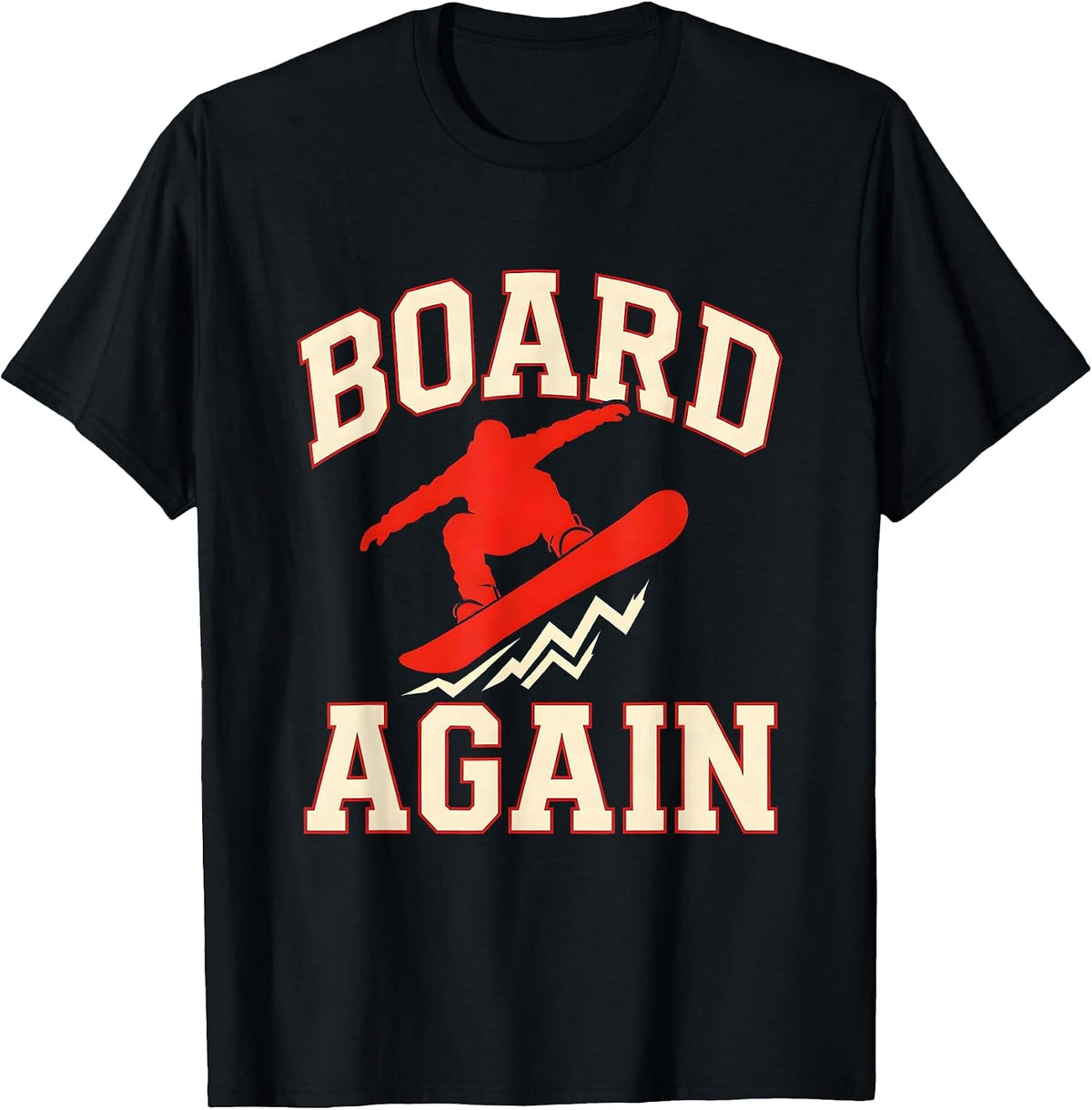 Men's Board Again Sports Snowboarder Winter Sports Rider Pride T-Shirt - Black