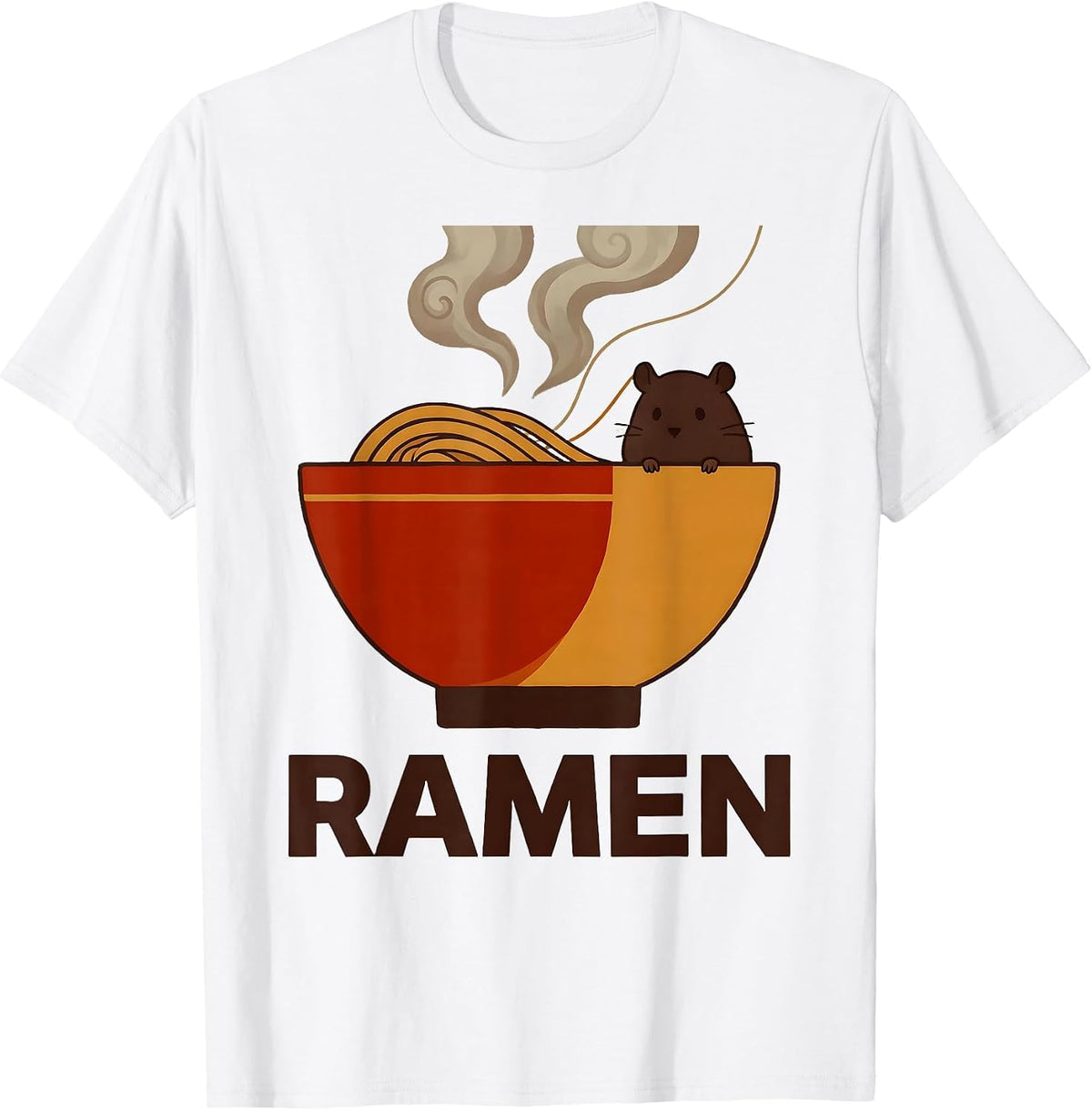 Men's Ramen Cute Japanese Dormouse Kawaii Anime Animal Lover T-Shirt - White