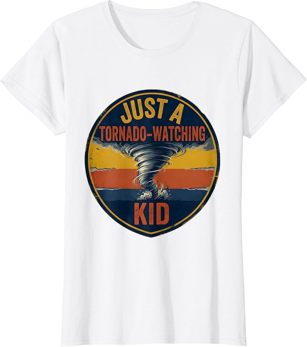 Just A Tornado-Watching Kid Funny Storm Chaser Meteorology T-Shirt - White