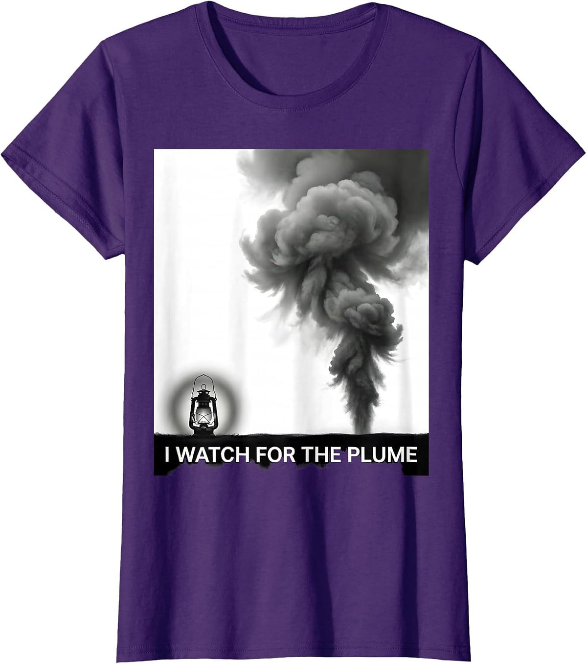 Women's I Watch For The Plume Patriotic Steam Train Enthusiast T-Shirt - Purple