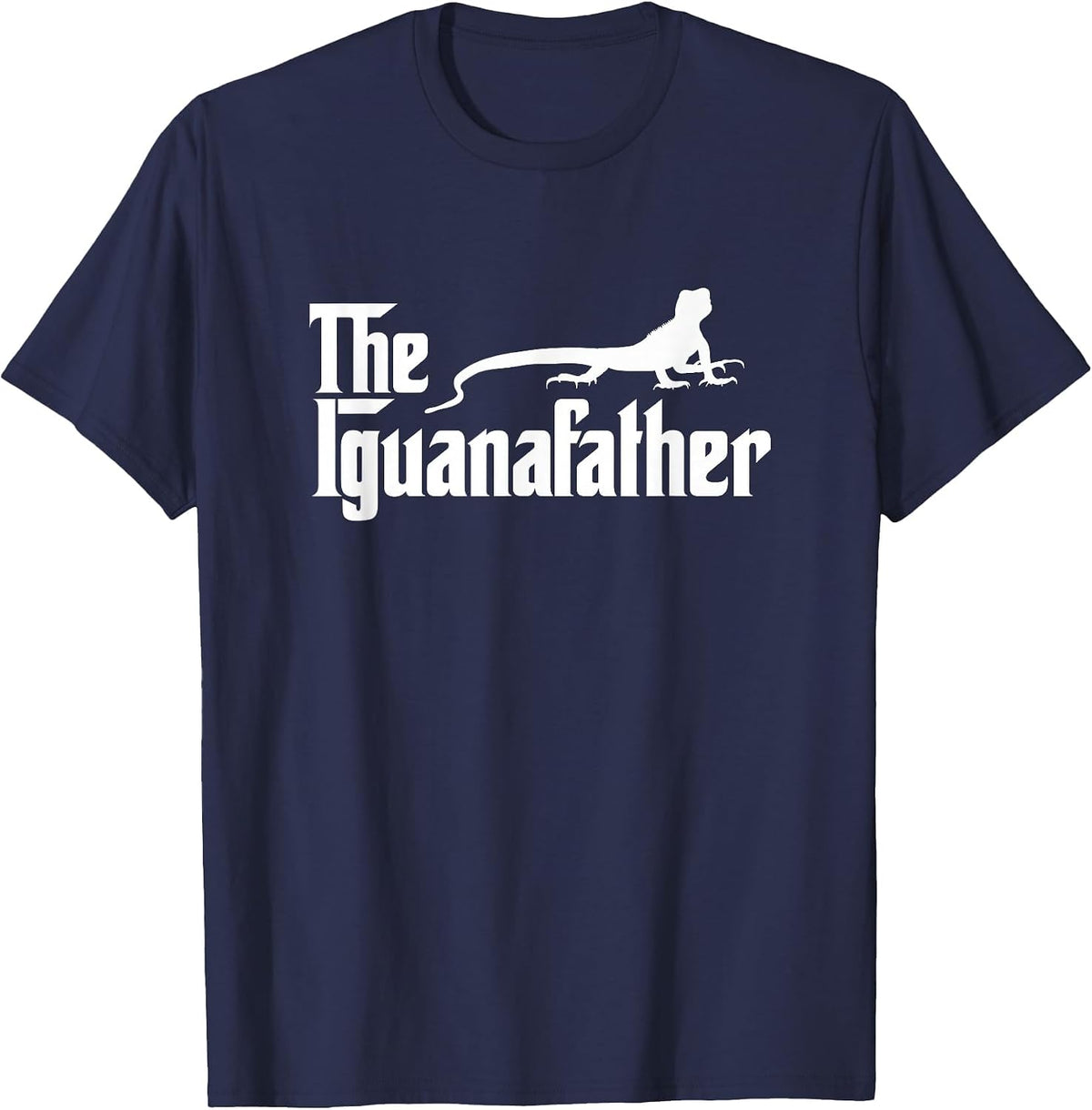 Iguana Father Lizard | Iguana Dad Funny Mens T-Shirt - Navy Blue