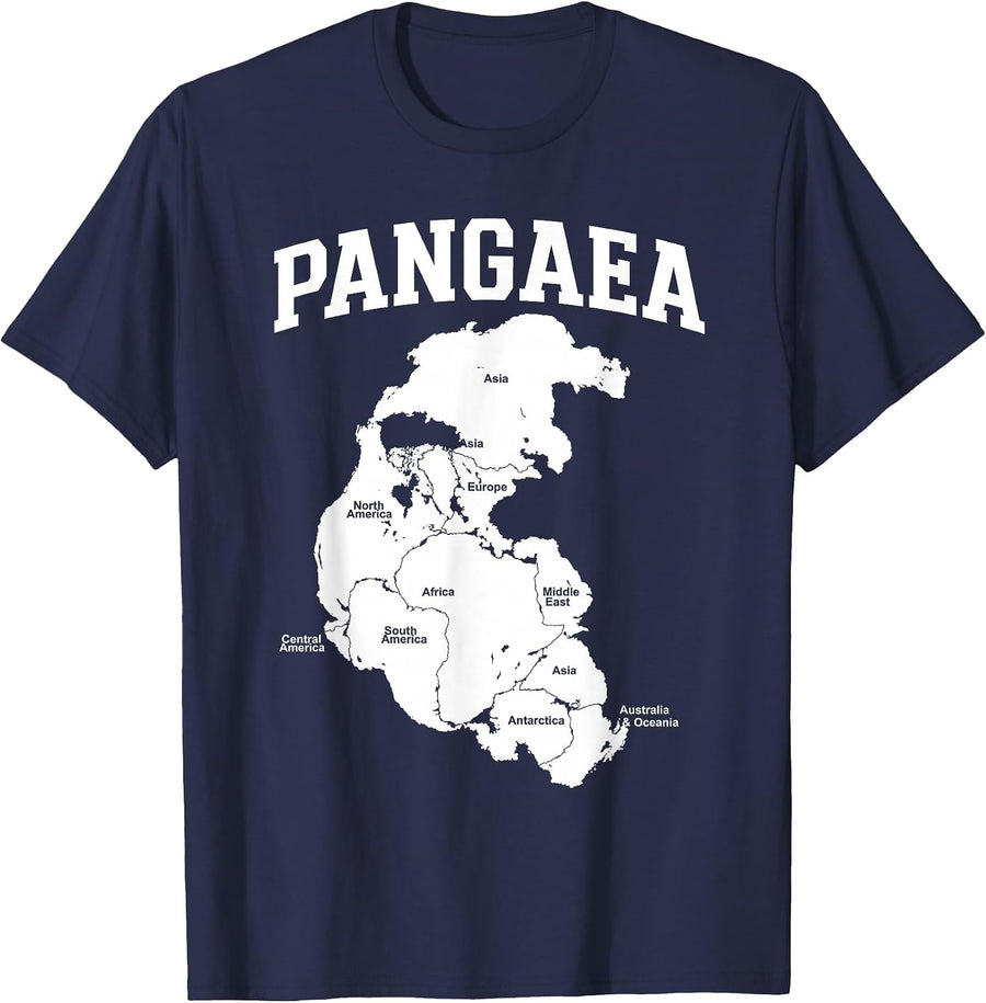 Pangea Supercontinent Pangaea T-Shirt - Navy Blue