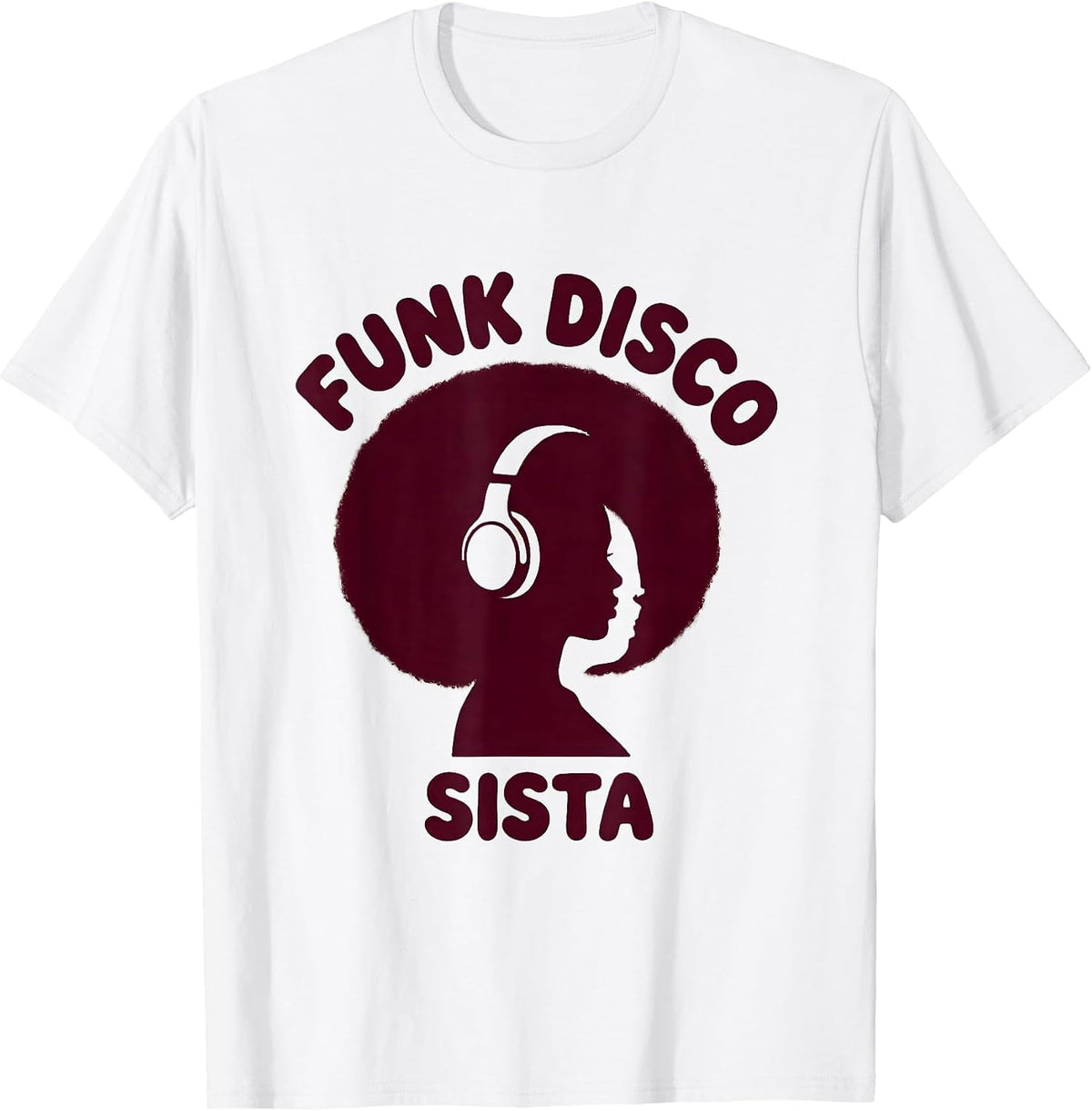 Men's Funk Disco Sista Retro 70s Afro Soul Funk Party T-Shirt - White