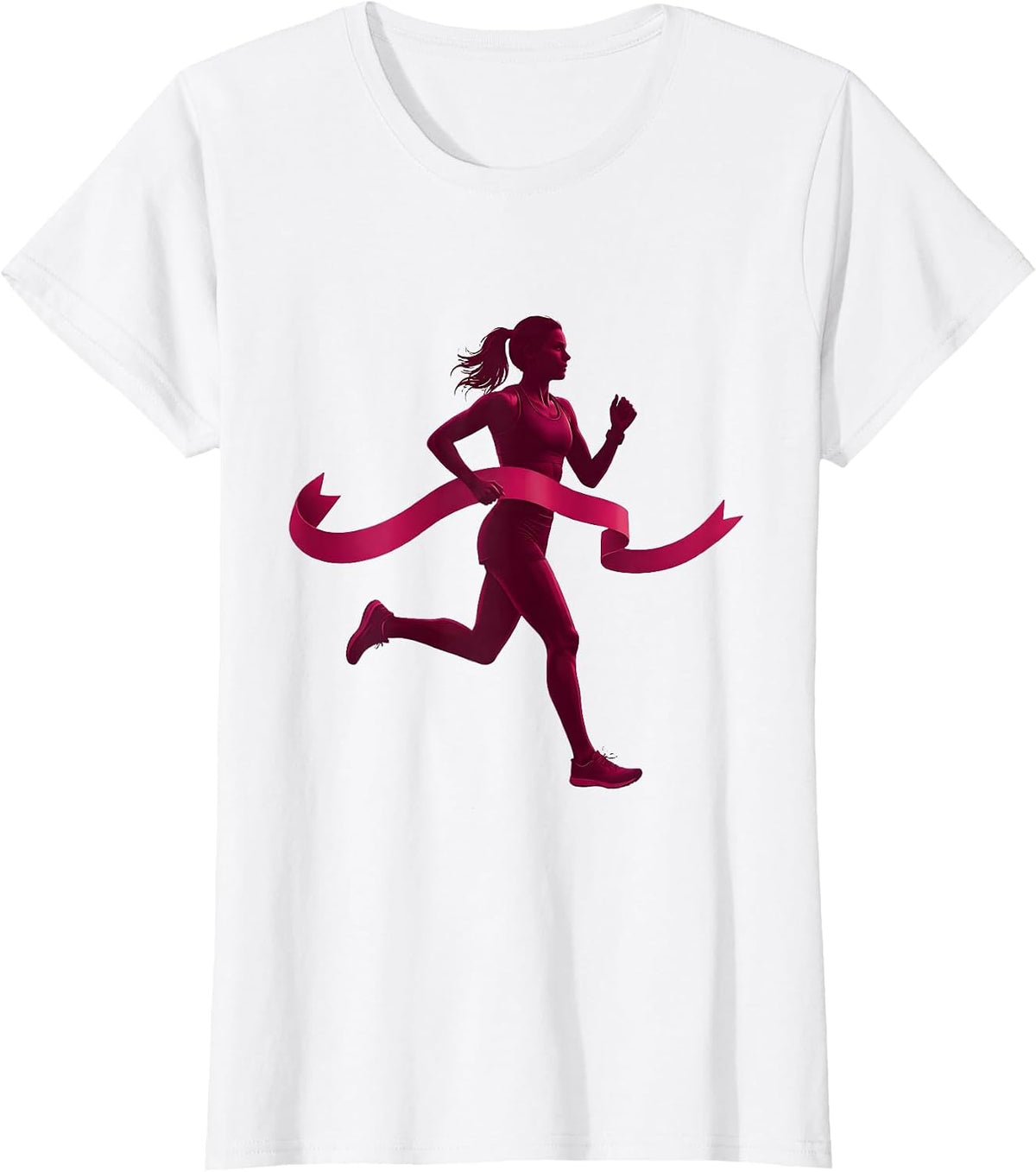 Labor Day Marathon Finish Line Runner Graphic T-Shirt - White
