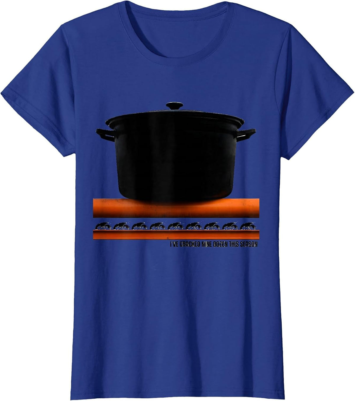 Women's I've Cracked Nine Dozen This Season Brutalist Mardi Gras T-Shirt - Royal Blue