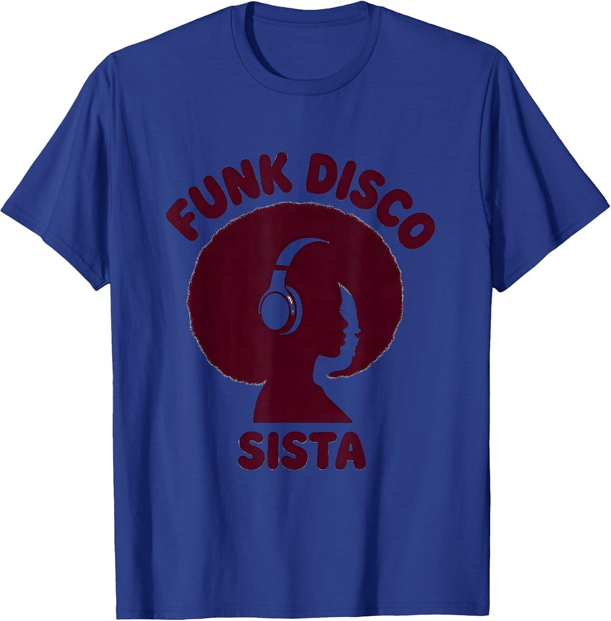 Men's Funk Disco Sista Retro 70s Afro Soul Funk Party T-Shirt - Royal Blue