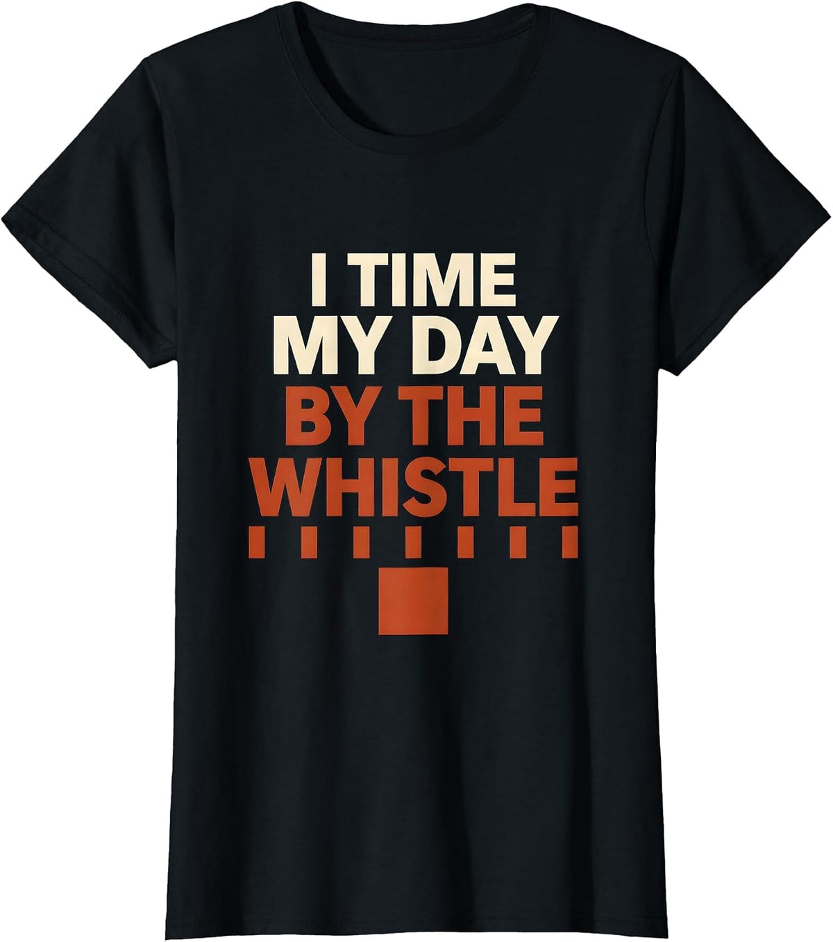I Time My Day By The Whistle Retro Steam Train Engineer T-Shirt - Black
