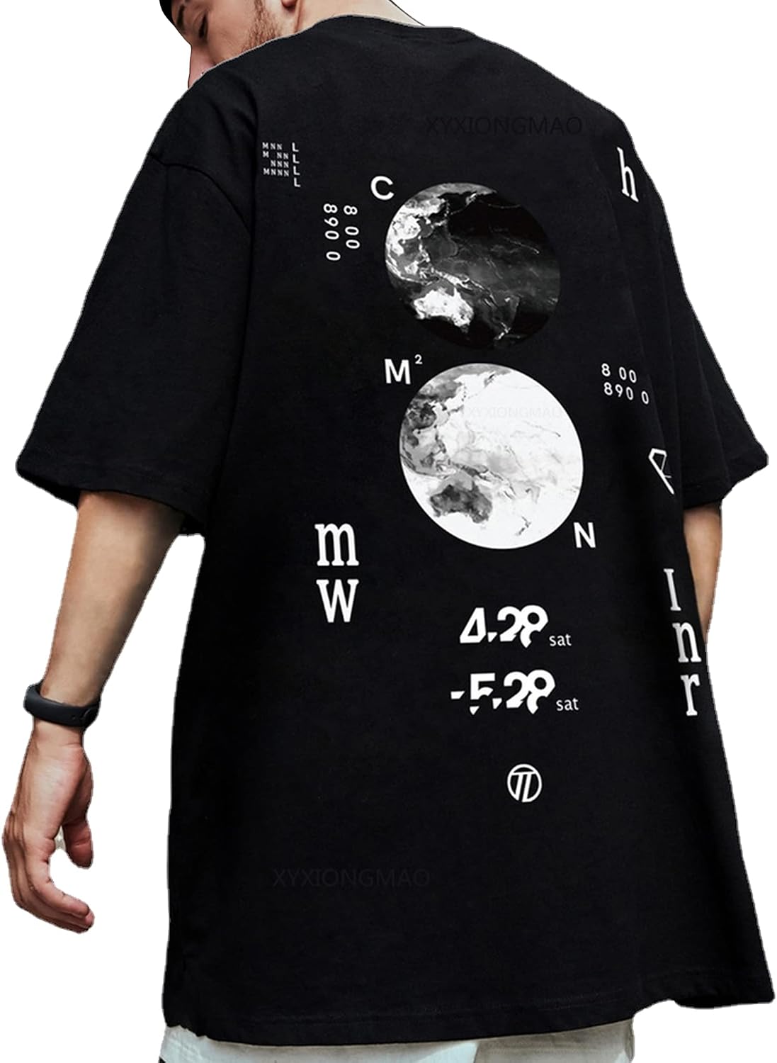 XYXIONGMAO Casual Sports Short-Sleeved T-Shirt Loose Cotton Japanese Streetwear Hip Hop Unisex Graphic Tees Shirts for Men -